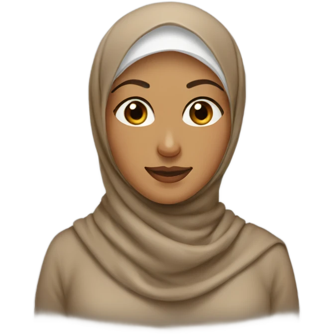 lady wearing light brown hijab emoji