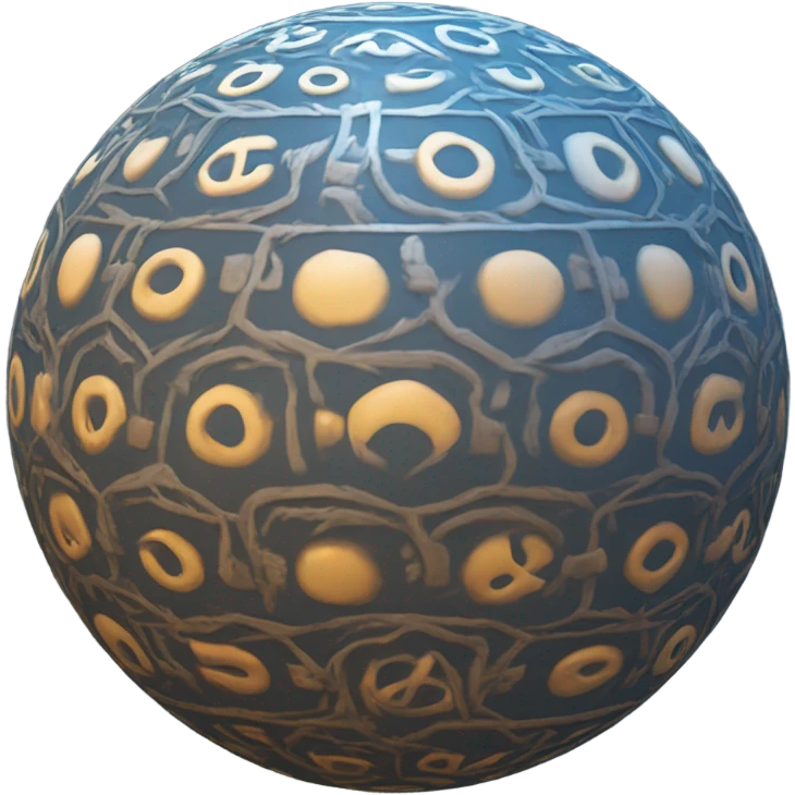 mysterious space round shaped emoji
