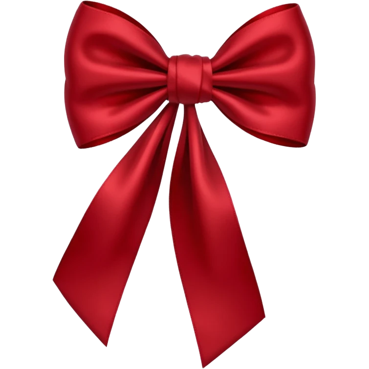 dark red bow emoji