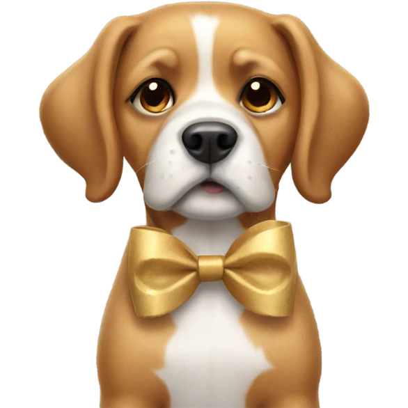 dog with a bow emoji