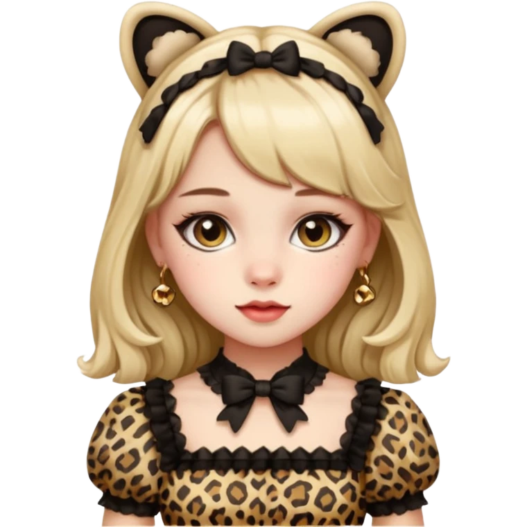 Leopard lolita dress emoji