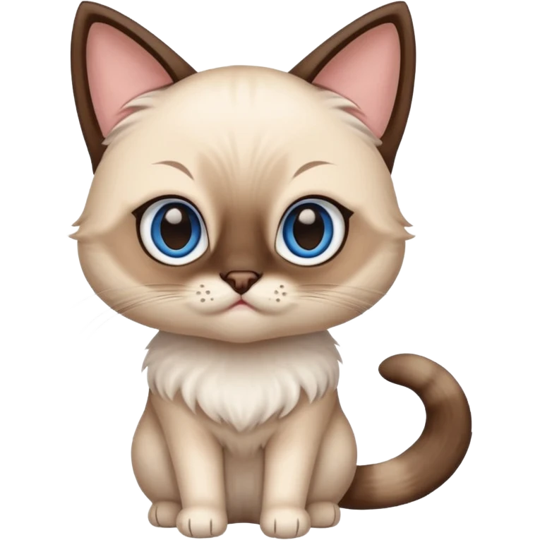 chibi siamese cat  emoji