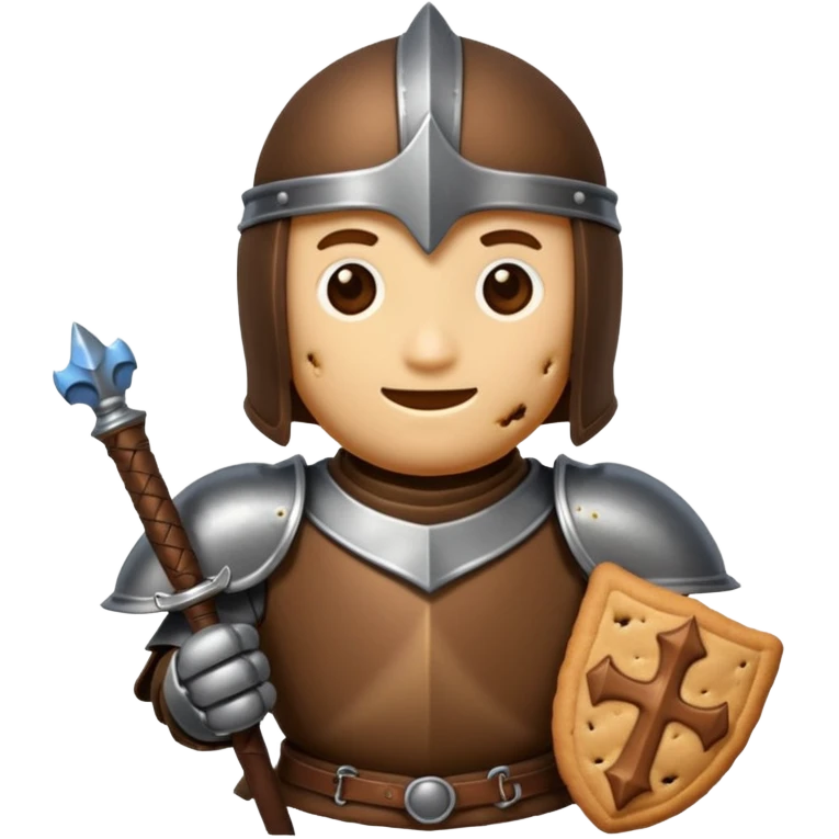 cookie that is a knight because it is a tough cookie emoji