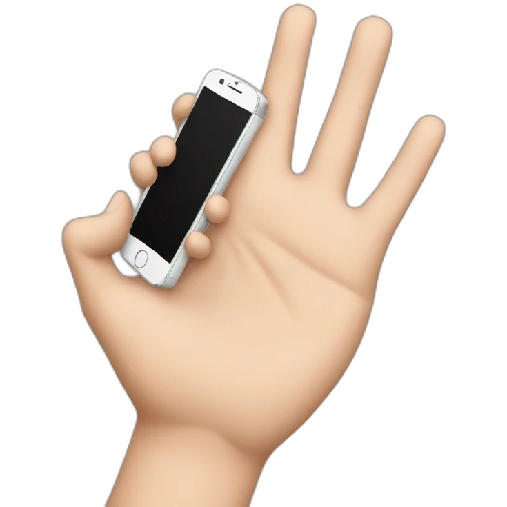 hand with phone emoji