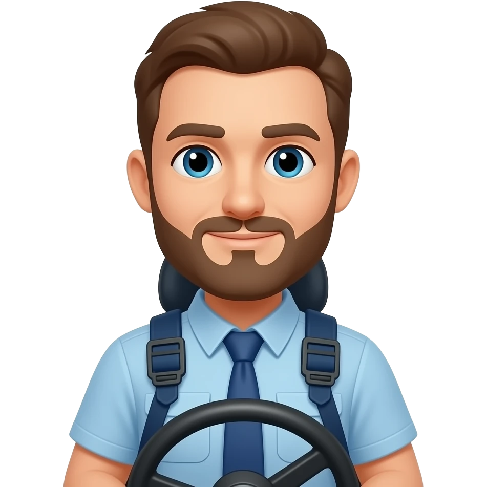 Male bus driver emoji