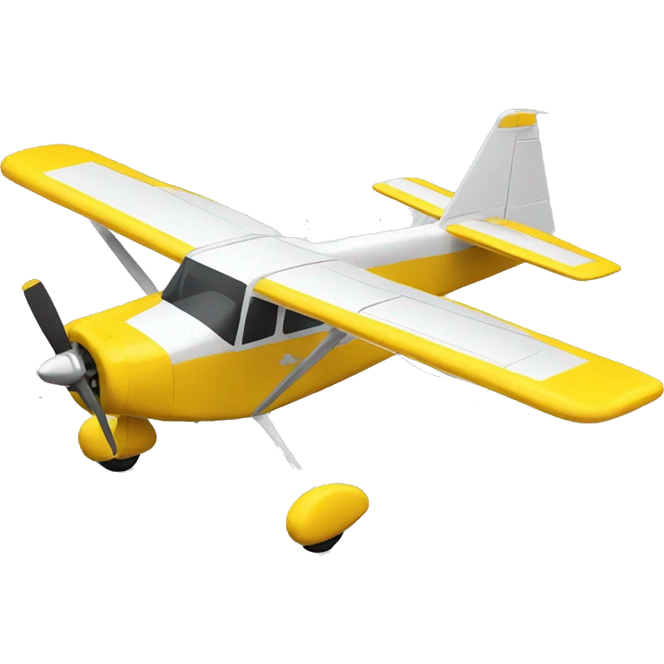 A Real cessna modelo 182 yellow airplane aside emoji