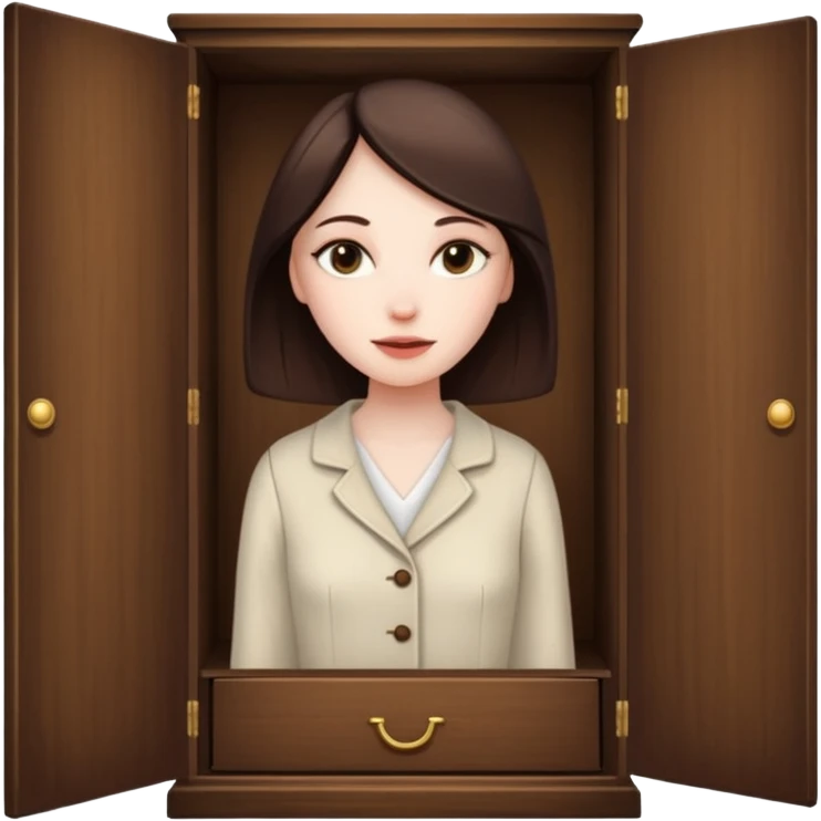 A character from the fairy tale Beauty and the Beast: the lady who was turned into a wardrobe by magic. She retains the wardrobe's original form and has an anthropomorphic face. emoji