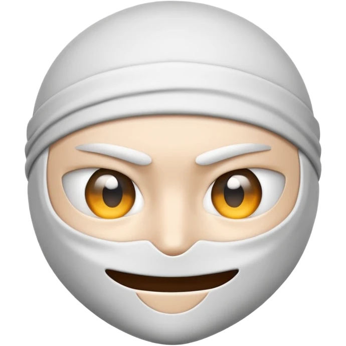 Emoji ninja blanco emoji