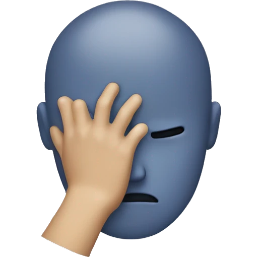 Face palm emoji