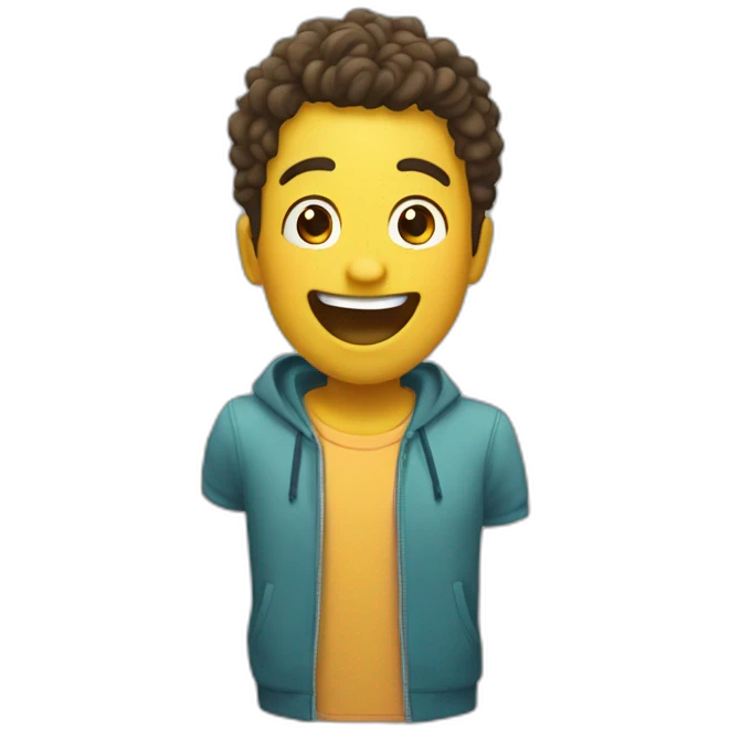 jugando feliz de la vida emoji