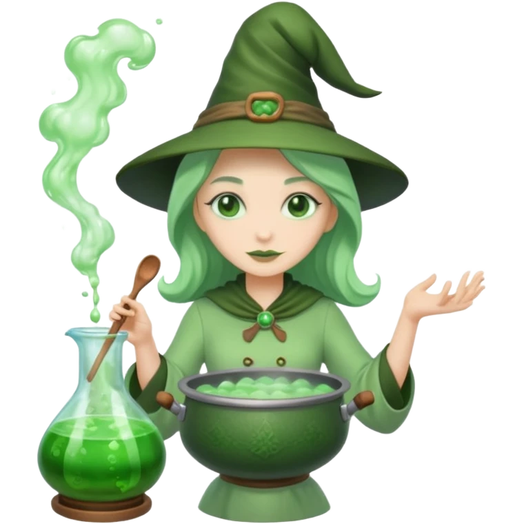 green witch cooking potion emoji