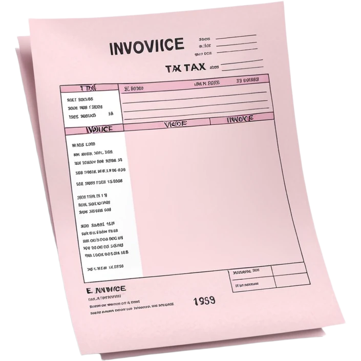 Pale Pink E-Tax Invoice account paper emoji