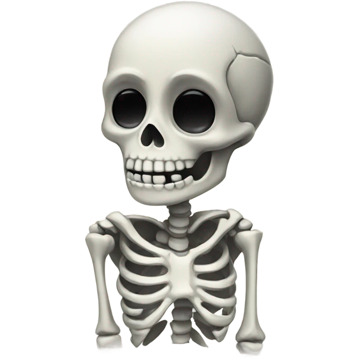 skeleton crying  emoji