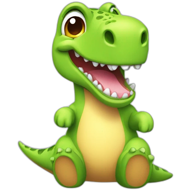 cute dinosaur happy confetti emoji