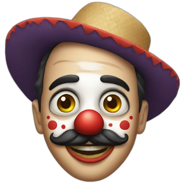 a mexican clown emoji
