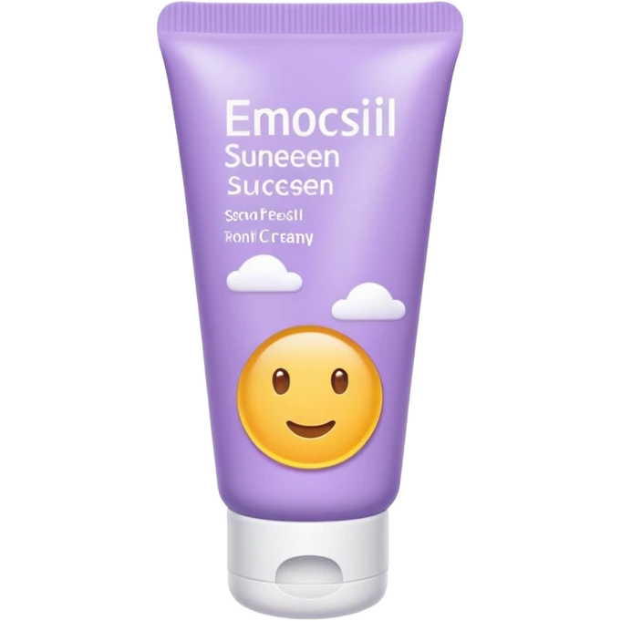 Pastel purple sunscreen can emoji