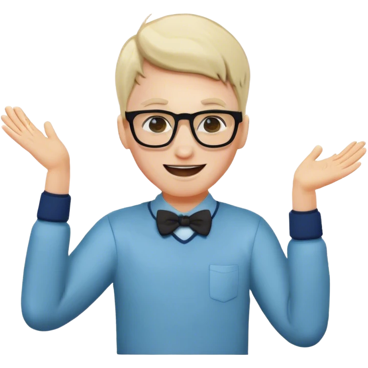 Dancing nerd face emoji