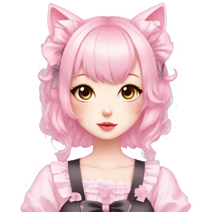 Pastel Edgy Kawaii Cute Beautiful Elegant Pretty Anime Punk Lolita Catgirl emoji