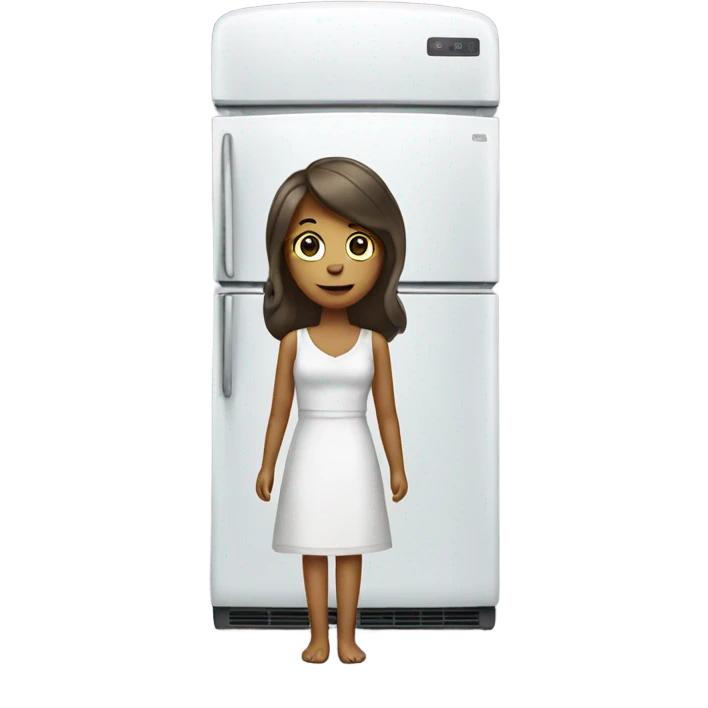 Fridge wearing dress  emoji