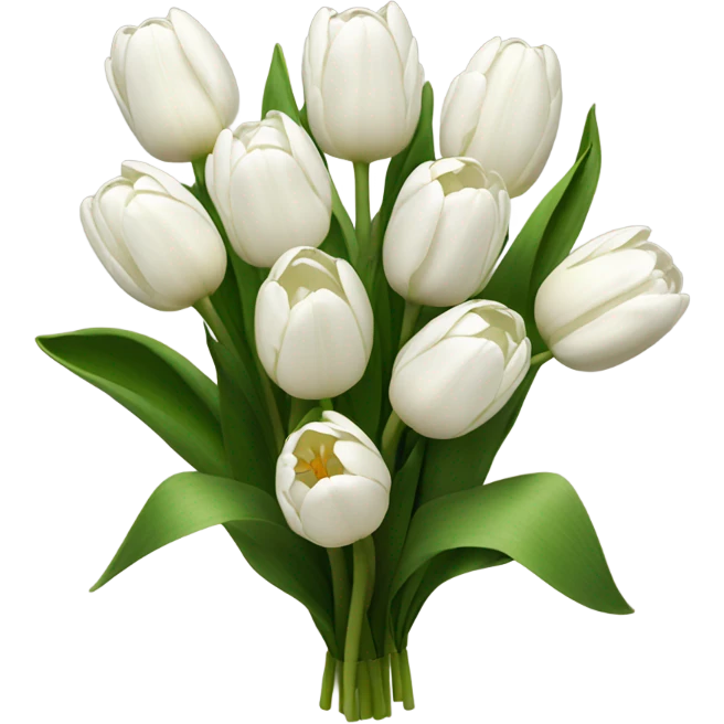 white tulip bouquet  emoji