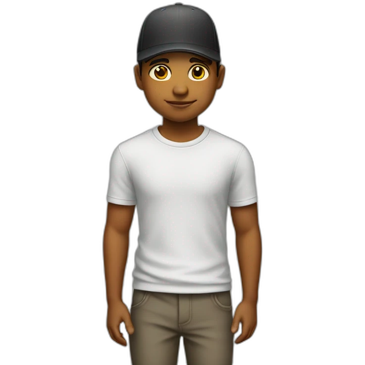 Niño con gorra boss emoji