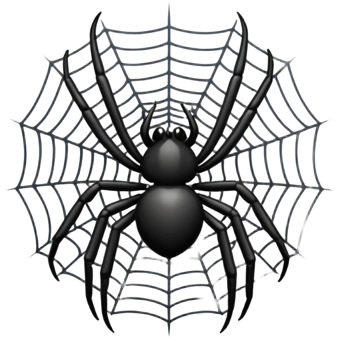 cute black spider web emoji
