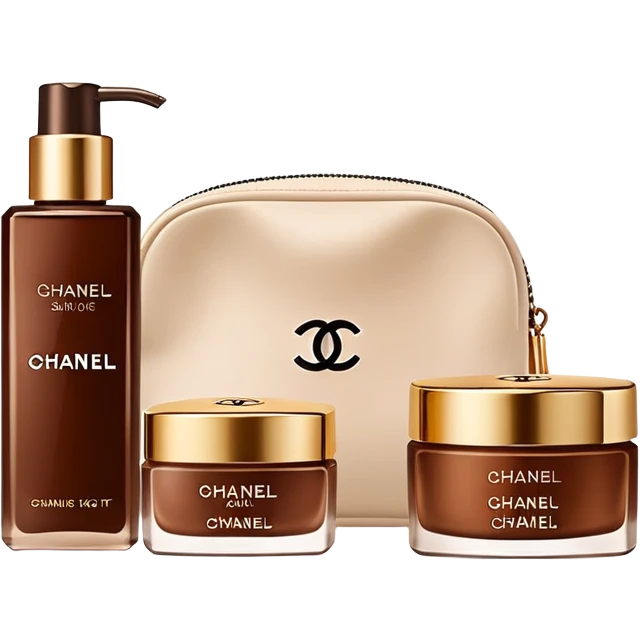 Brown Chanel skin care Kit emoji