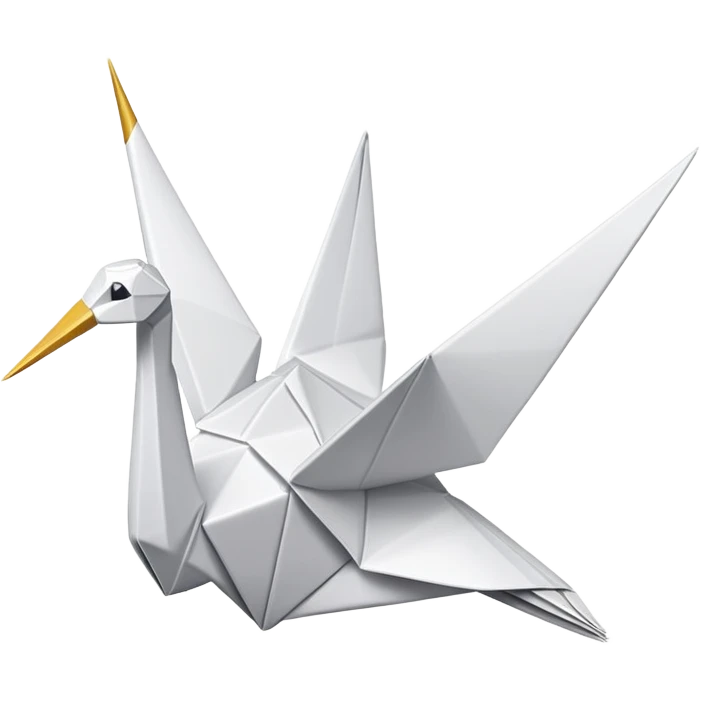 An origami paper crane  emoji