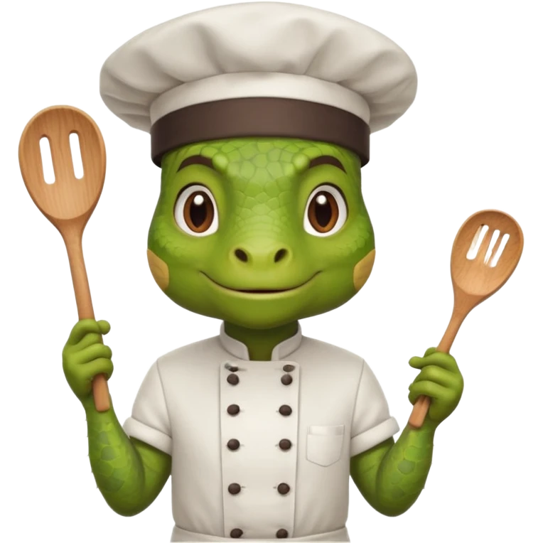 iguana chef cooking emoji