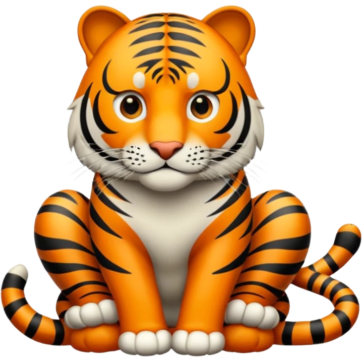 Tigre adulto feroz en la cima  emoji