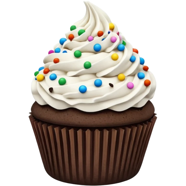 Cookies and cream cupcake emoji