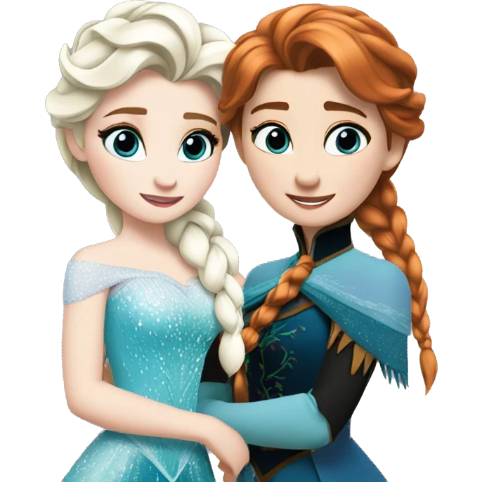 Elsa and anna  emoji