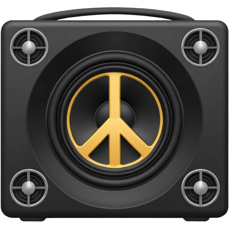 Black speaker peace sign on it emoji