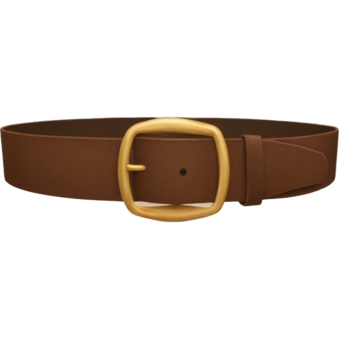 the belt is brown emoji