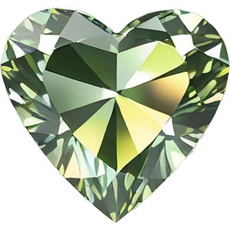 Heart shaped 56-carat mix color diamond emoji