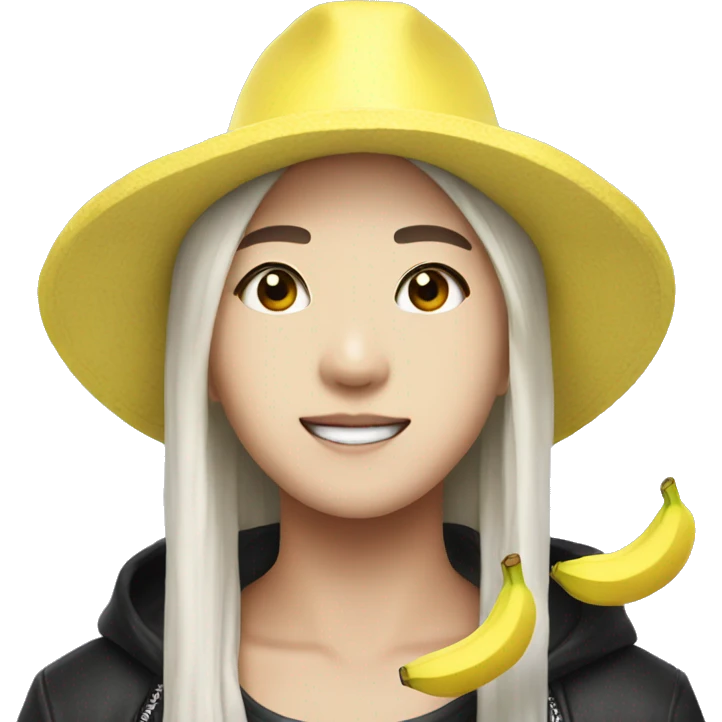 kpop idol with banana hat emoji