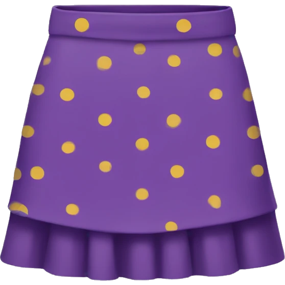 purple SKIRT WITH yellow DOTS  emoji