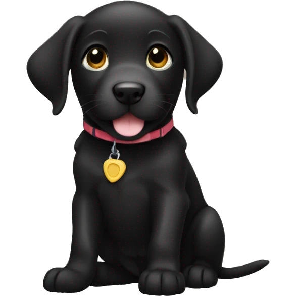 black labrador puppy giving thumbs up emoji