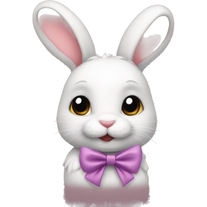 bunny with bow emoji