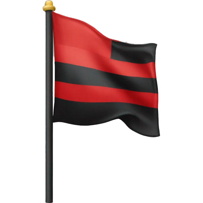 Un drapeau noir et rouge  emoji