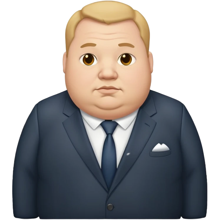 Fat man in a suit emoji