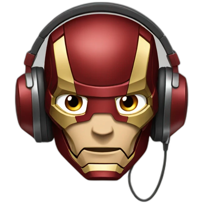 Ironman with headphones emoji