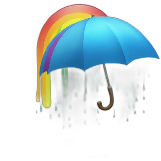 Rain with rainbow  emoji