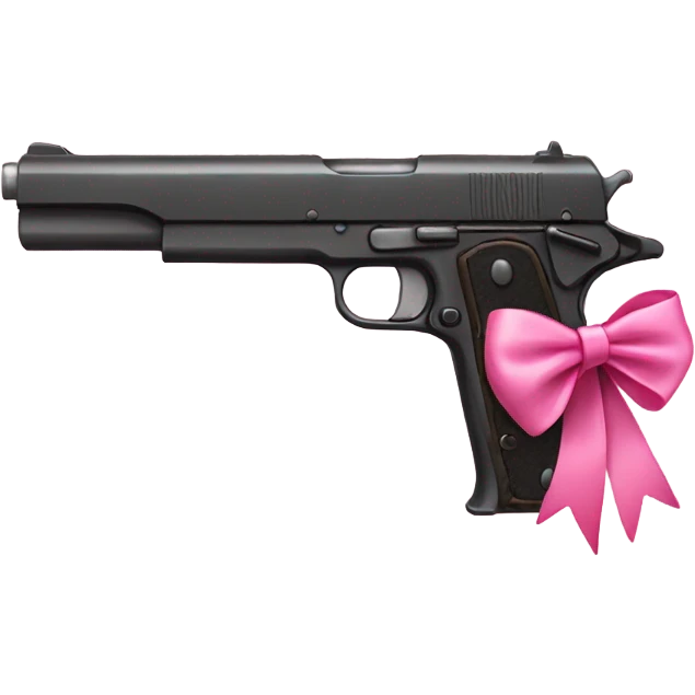Gun with pink bow emoji