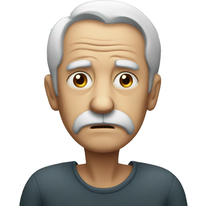 sad old man emoji