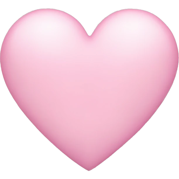 iphone emoji style heart in baby pink emoji