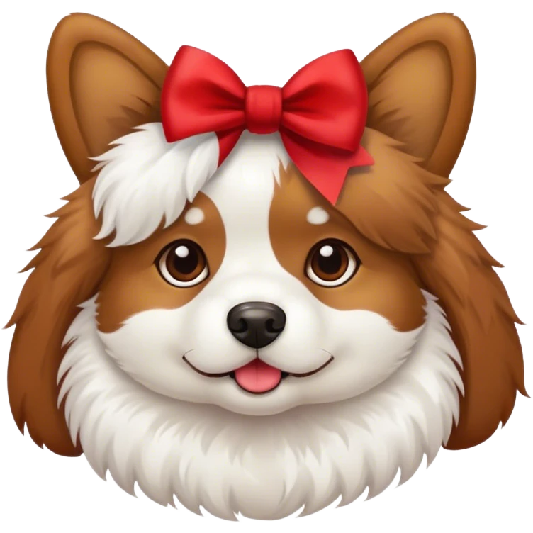 Собака с бантиком  emoji