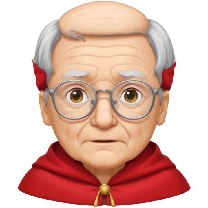 red clothed old person with eyeglass emoji