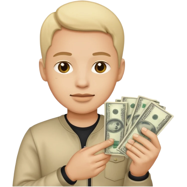 person who holds money emoji