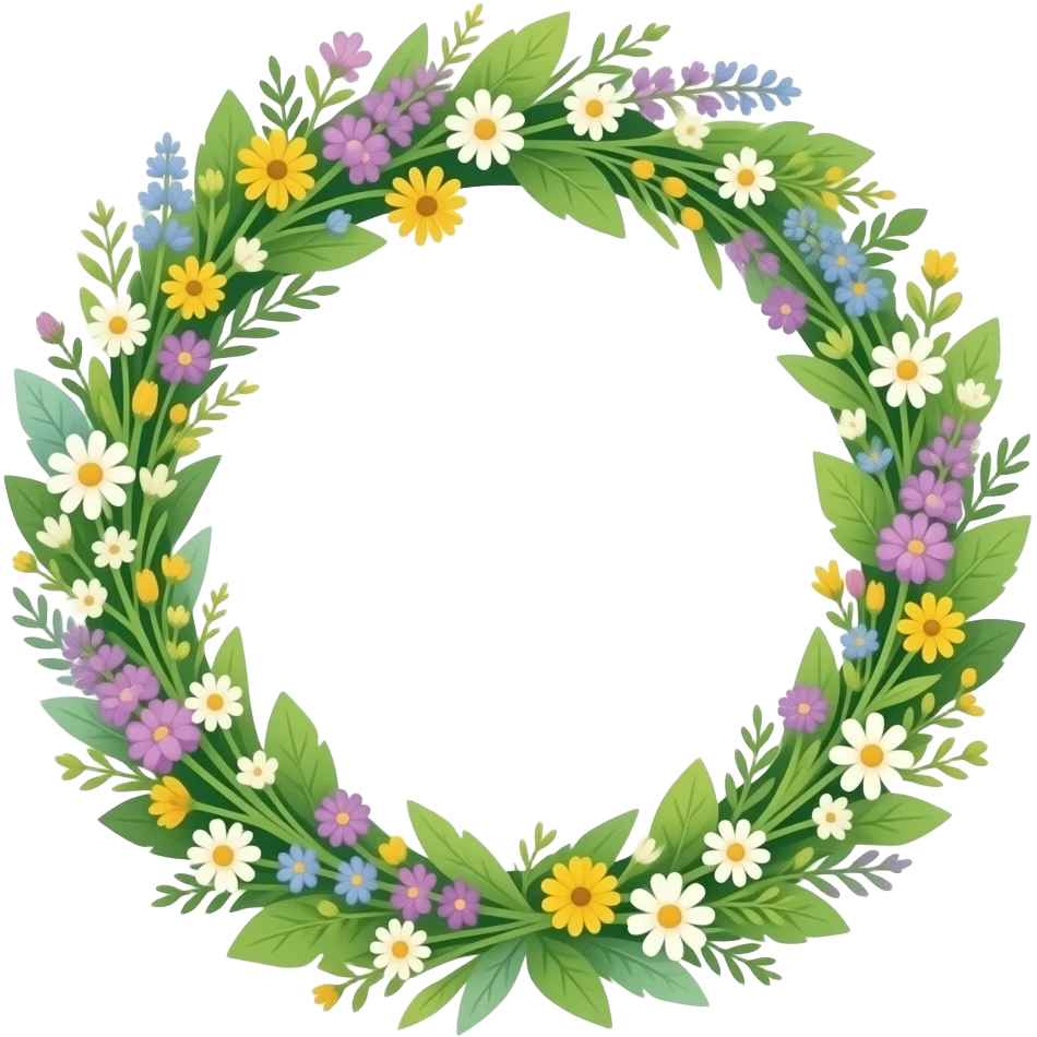 Flowercrown on its own emoji